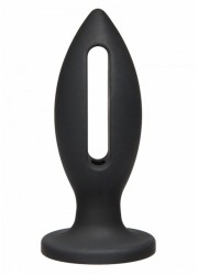 Plug anal Kink Ajouré silicone noir Lube Luge Plug