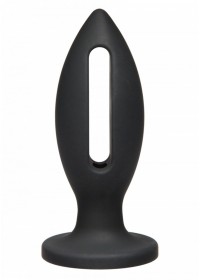 Plug anal Kink Ajouré silicone noir Lube Luge Plug