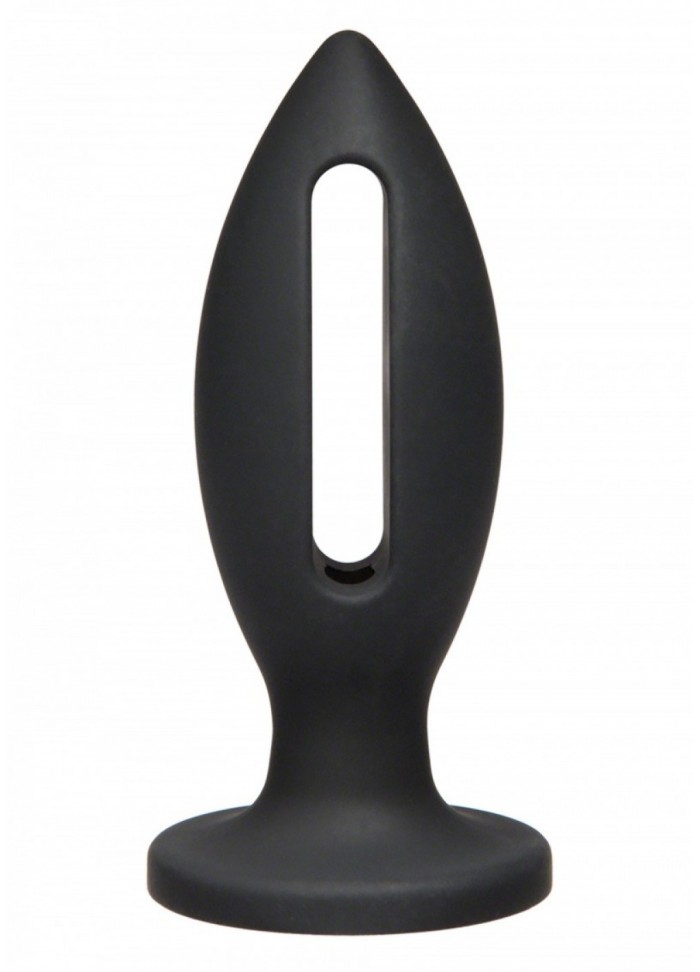 Plug anal Kink Ajouré silicone noir Lube Luge Plug