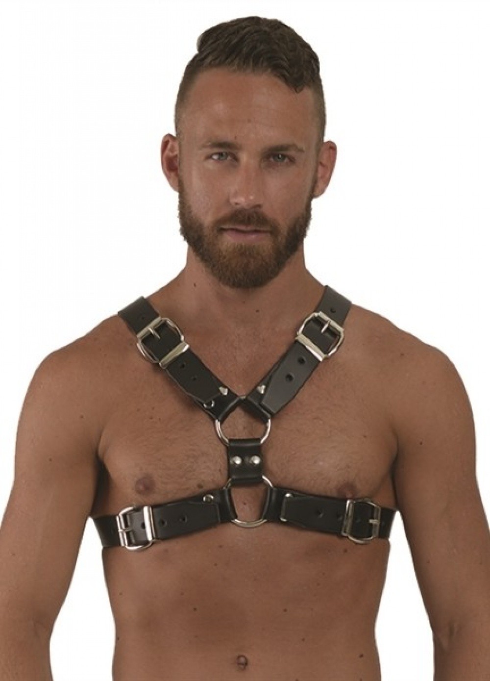 Harnais homme cuir noir en Y MisterB