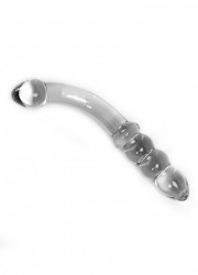 Gode en verre Glass Dildo Clear Curve transparent