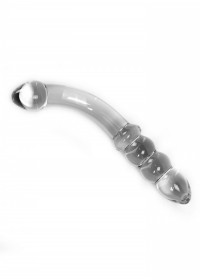 Gode en verre Glass Dildo Clear Curve transparent