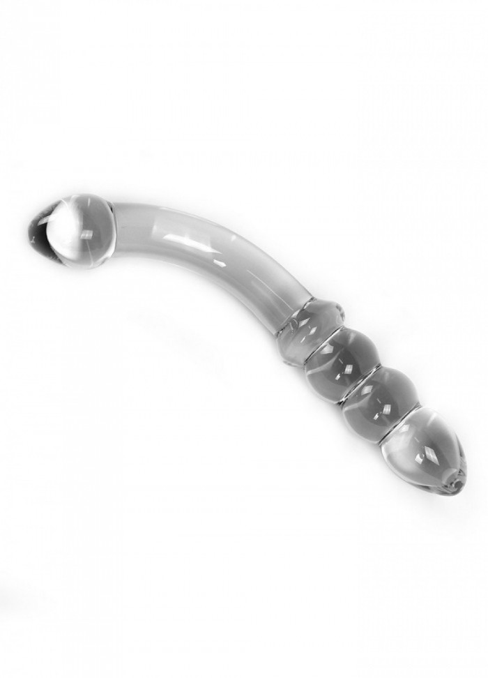 Gode en verre Glass Dildo Clear Curve transparent
