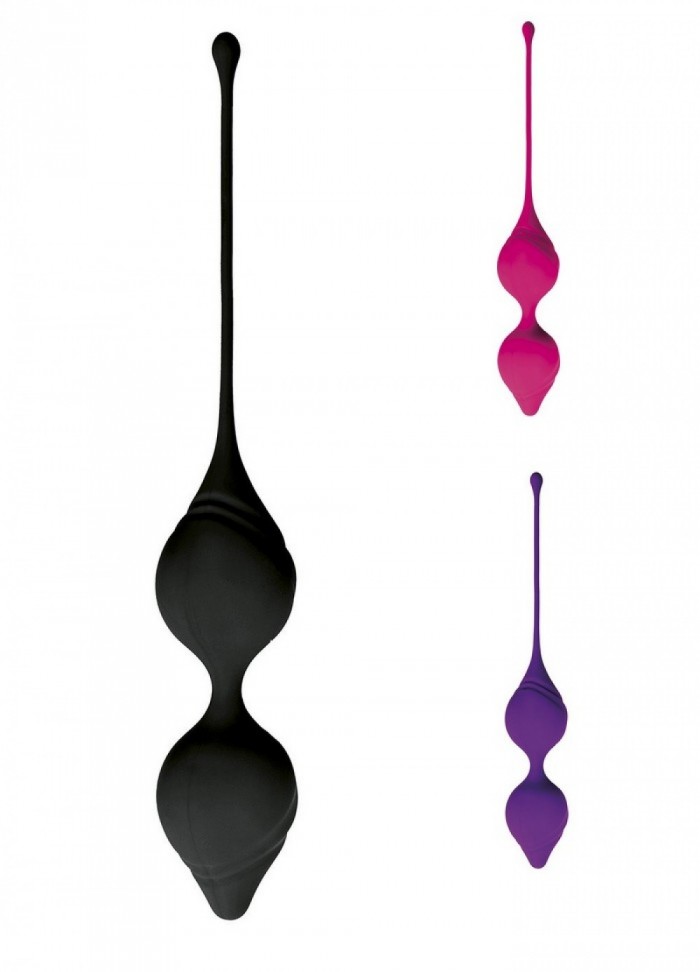 Boules de geisha Kegel Balls noir-rose-violet