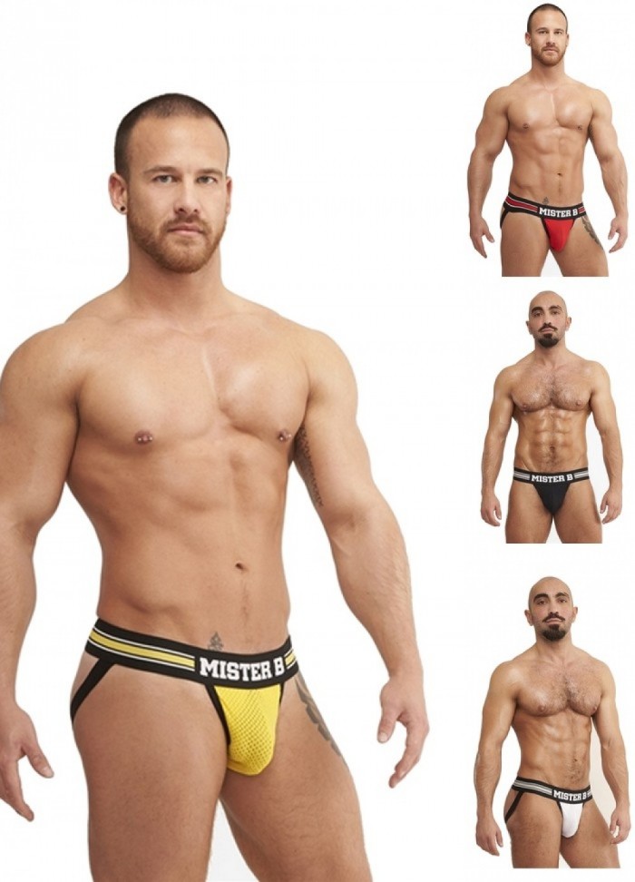 MB JockStrap homme Brief Urban Berlin rouge blanc-noir-jaune