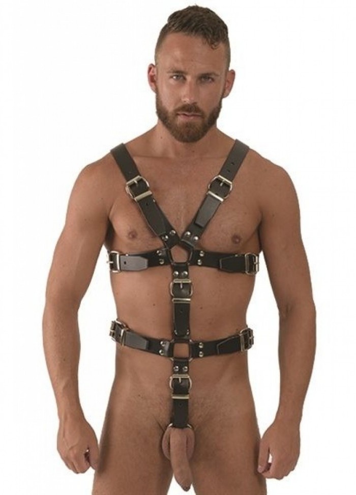 Harnais homme Leather Master Harness cuir noir