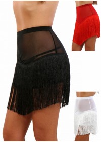 Jupe Charleston sexy pour femme en tulle transparent