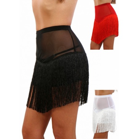 Jupe Charleston sexy pour femme en tulle transparent