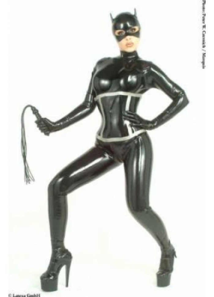 Latexa 3075 Serre taille latex haut  noir-argent