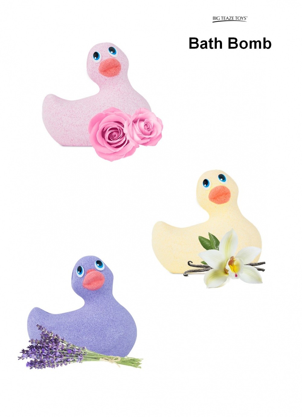 Duckie Bombe de bain -rose-jaune-violet
