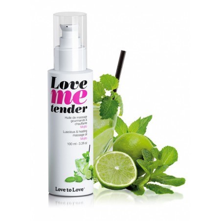 Huile de massage comestible et chauffante Love me tender Mojito