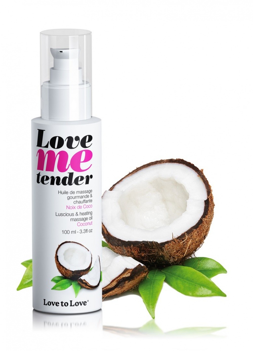 Huile de massage comestible et chauffante Love me tender Coco