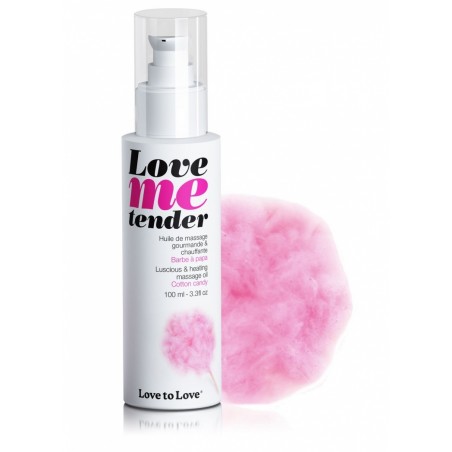 Huile de massage comestible et chauffante Love me tender Barbe a papa