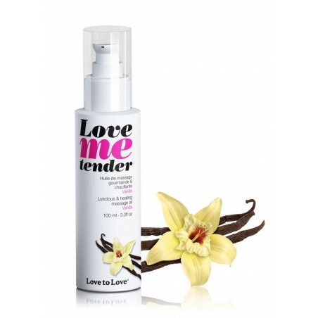 Huile de massage comestible et chauffante Love me tender Vanille