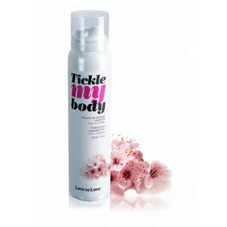 Mousse de massage crépitante Tickle my body Fleur de cerisier