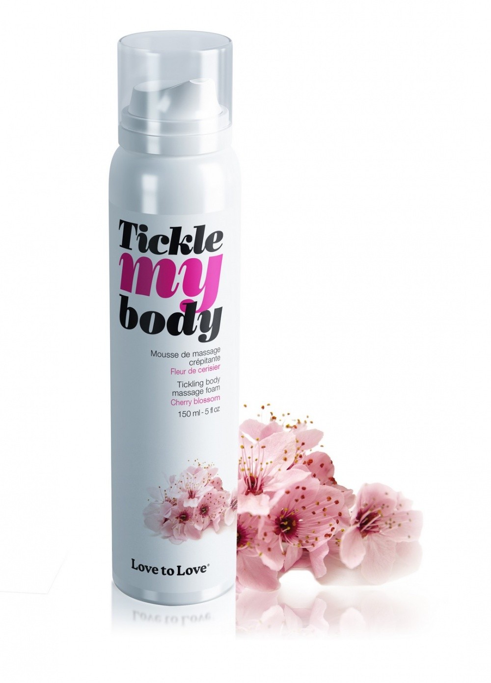 Mousse de massage crépitante Tickle my body Fleur de cerisier