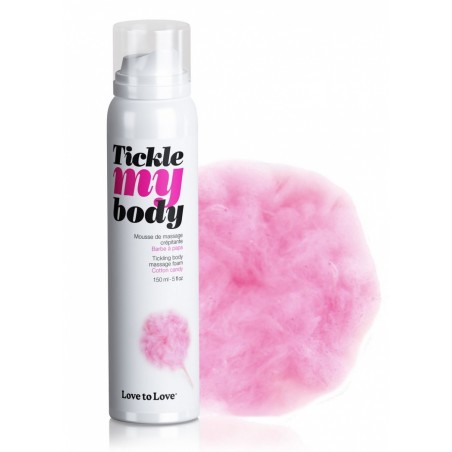 Mousse de massage crépitante Tickle my body Barbe à papa