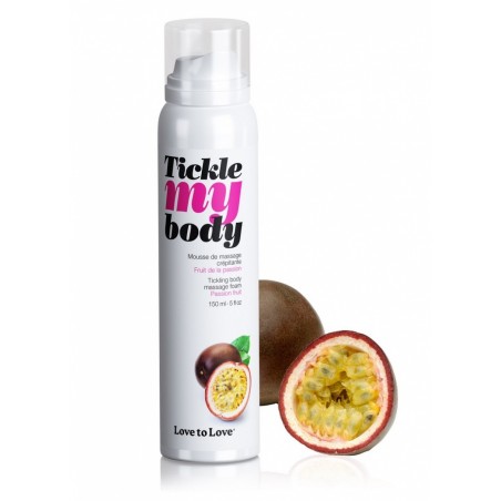 Mousse de massage crépitante Tickle my body Fruit de la passion