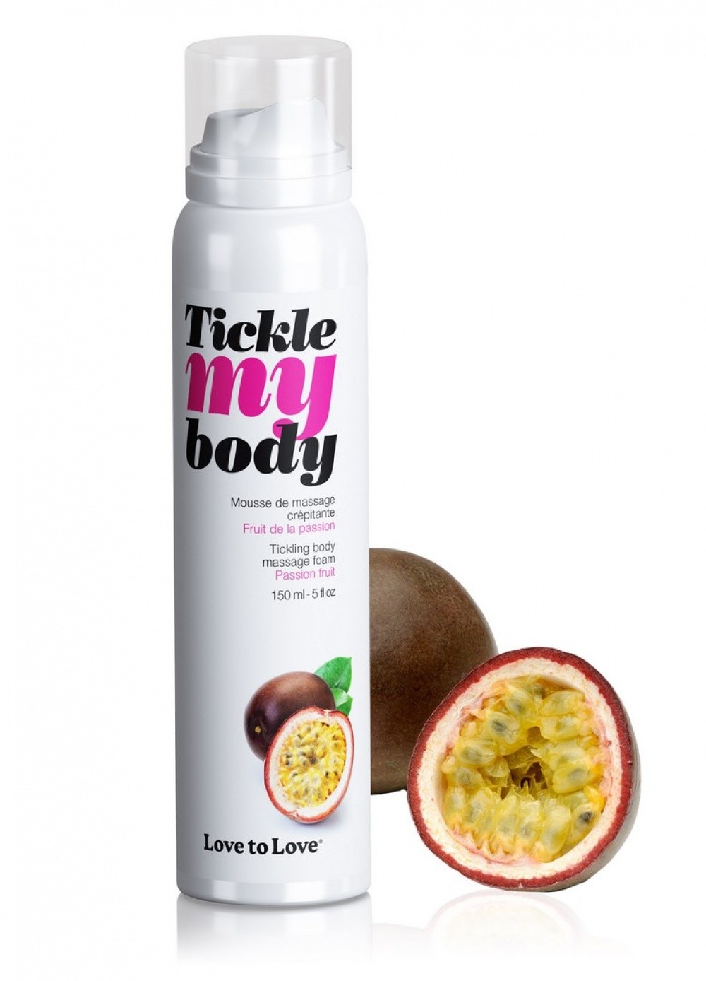Mousse de massage crépitante Tickle my body Fruit de la passion