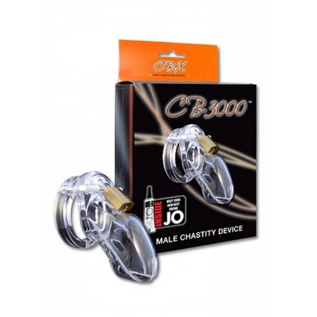 Cage chasteté CB3000 classic homme soumis en plastique transparent