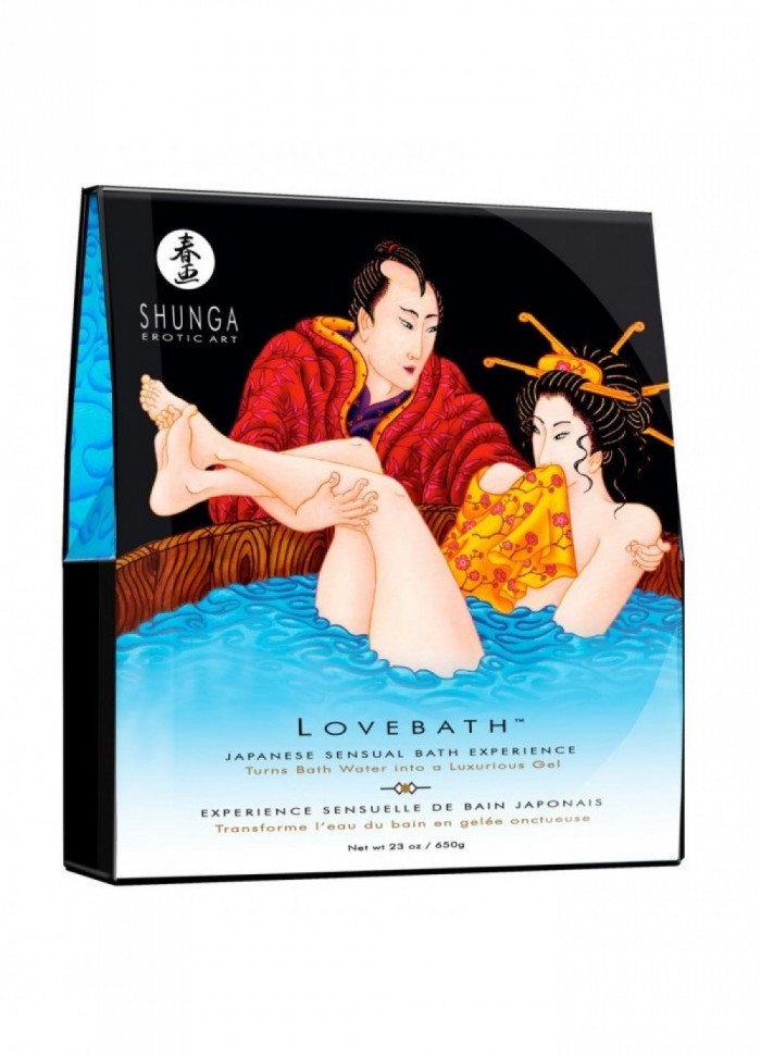 Shunga Gel de bain aphrodisiaque Lovebath Ocean de tentations bleu