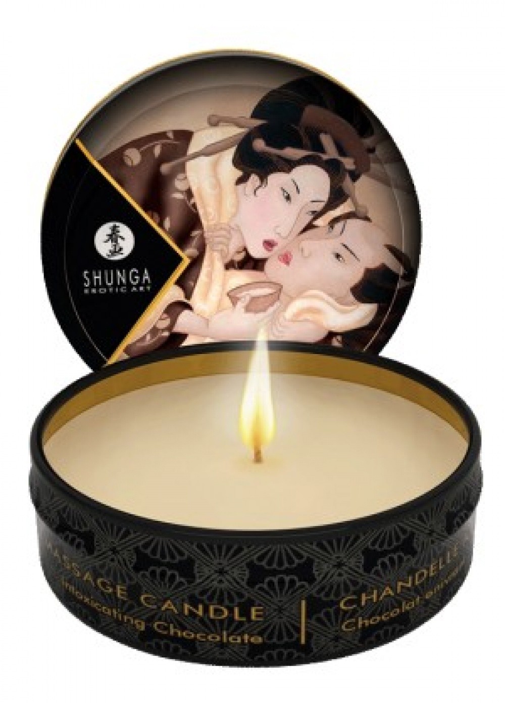 Shunga petite bougie de massage parfumée chocolat 30 gr