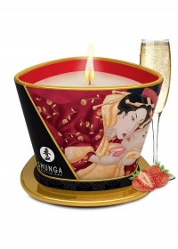 Shunga bougie de massage parfumé fraise