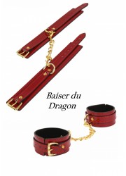 Menottes cheville Baiser du Dragon Vinyls Rouge