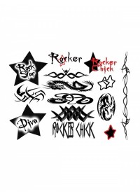 Tatouage temporaire 36 Tattoos Rocker chick 3