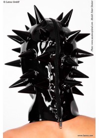 Latexa 3256 Cagoule Spikes latex noir dos