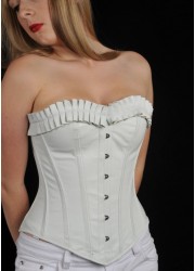Corset cuir rose & froufrou