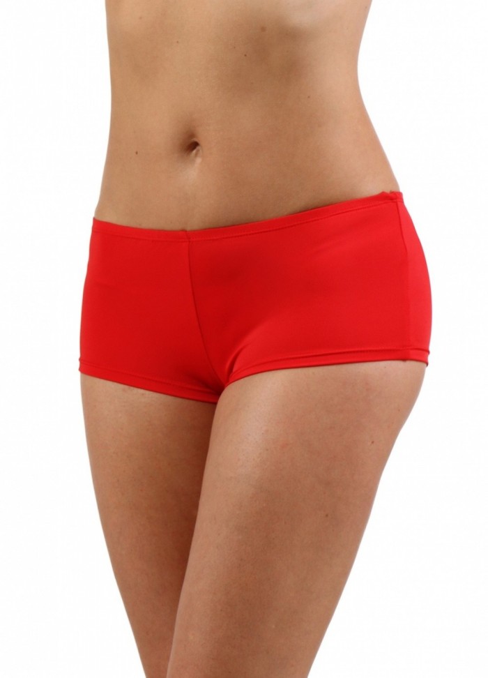 Short court en lycra rouge pour femme