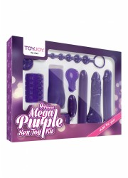 Coffret sex toys Mega violet - 9 piéces detail boite