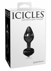 cicles N°44 Plug anal en verre Transparent noir