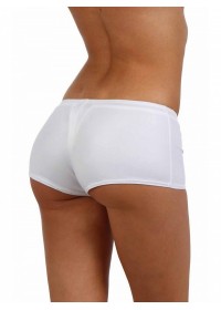 Short sexy et court en wetlook blanc pour femme