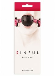 Sinful baillon ballgag en vinyl rose nsnovelties