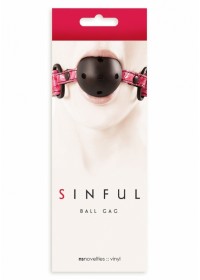 Sinful baillon ballgag en vinyl rose nsnovelties