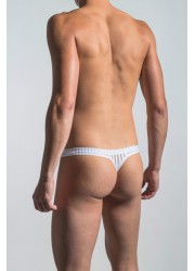 OlafBenz 1475-String homme semi transparent blanc