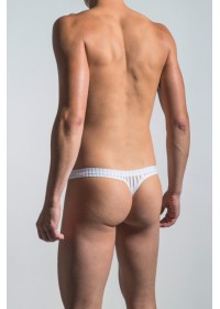 OlafBenz 1475-String homme semi transparent blanc