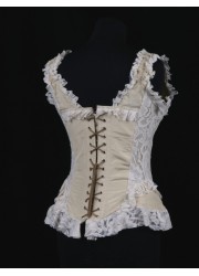 Burleska Corset bretelles Venice crème lacage dos