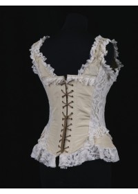 Burleska Corset bretelles Venice crème lacage dos