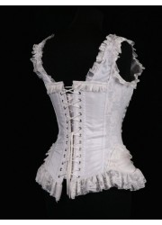 Burleska Corset Florence blanc lacage dos