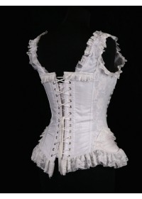 Burleska Corset Florence blanc lacage dos