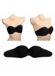 Soutien gorge auto collant strapless sans bretelles noir