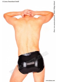 Latexa Slip homme latex 1104 noir face