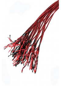 Martinet lanières tressées rouge-noir