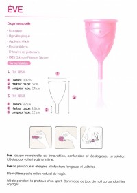 Coupe menstruelle Femintimate Eve cup rose - Taille L detail