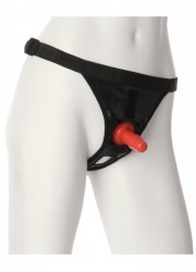 DocJohnson Harnais Ultra Harness With Plug nylon noir pour gode