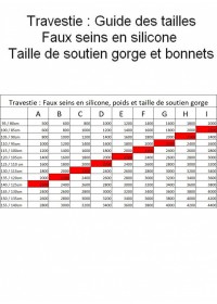 Prothèses seins ovale silicone 2200grs Taille 100I-105H-110G-115F-120E
