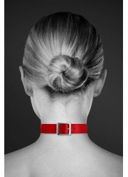 Collier 314-Cuir avec anneau rouge